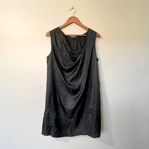 Comrags - Black Asymmetrical Shift Dress